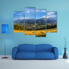 A view of The Tatra Mountains and Zakopane in summer, Poland multi panel canvas wall art