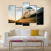 Fast moving train Multi panel canvas wall art