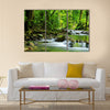 Mountain stream in a tropical rain forest Multi Panel Canvas Wall Art