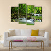 Mountain stream in a tropical rain forest Multi Panel Canvas Wall Art