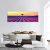 Flowers blooming field panoramic canvas wall art