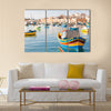 Mediterranean traditional fisherman village in the south east of Marsaxlokk, Multi Panel Canvas Wall Art