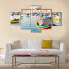 Mediterranean traditional fisherman village in the south east of Marsaxlokk, Multi Panel Canvas Wall Art