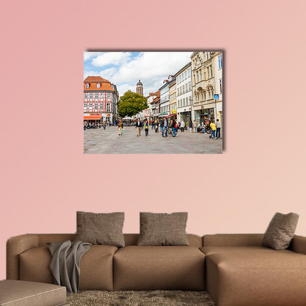 Center of the Goettingen Old Town, Germany multi panel canvas wall art