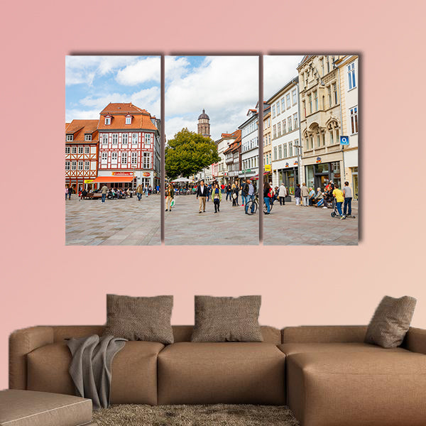 Center of the Goettingen Old Town, Germany multi panel canvas wall art