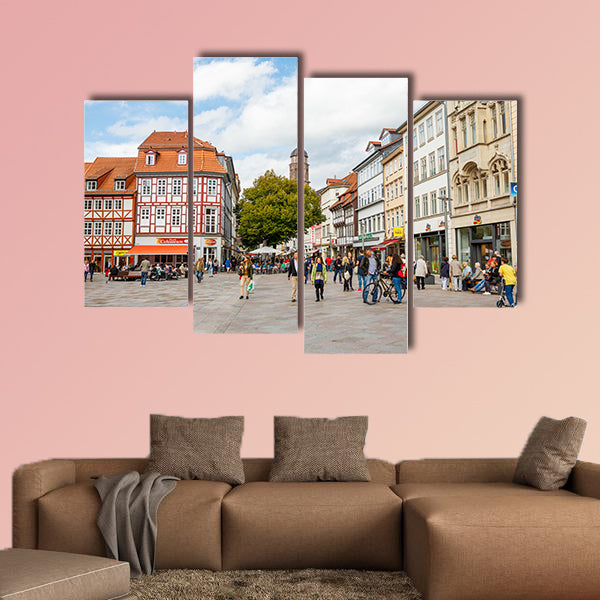 Center of the Goettingen Old Town, Germany multi panel canvas wall art