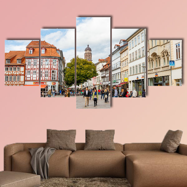 Center of the Goettingen Old Town, Germany multi panel canvas wall art