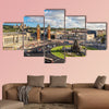 View of the center Barcelona. Spain in a summer day multi panel canvas wall art