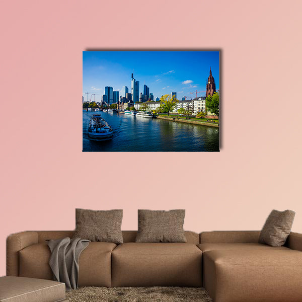 Skyline of Frankfurt, Germany, Frankfurt am Main city canvas wall art