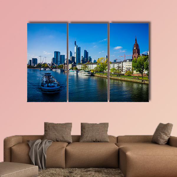 Skyline of Frankfurt, Germany, Frankfurt am Main city canvas wall art