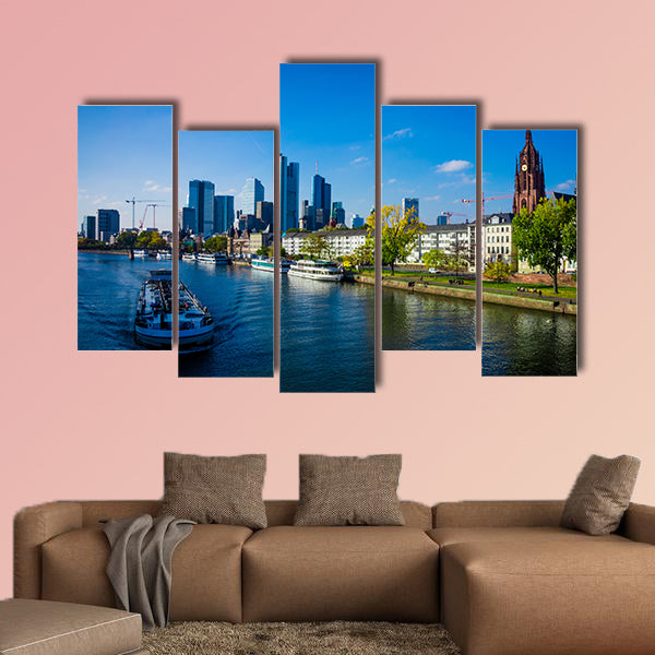 Skyline of Frankfurt, Germany, Frankfurt am Main city canvas wall art