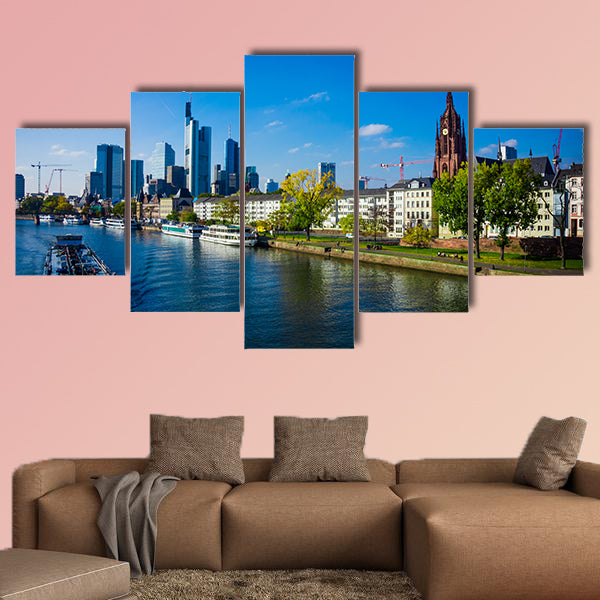 Skyline of Frankfurt, Germany, Frankfurt am Main city canvas wall art