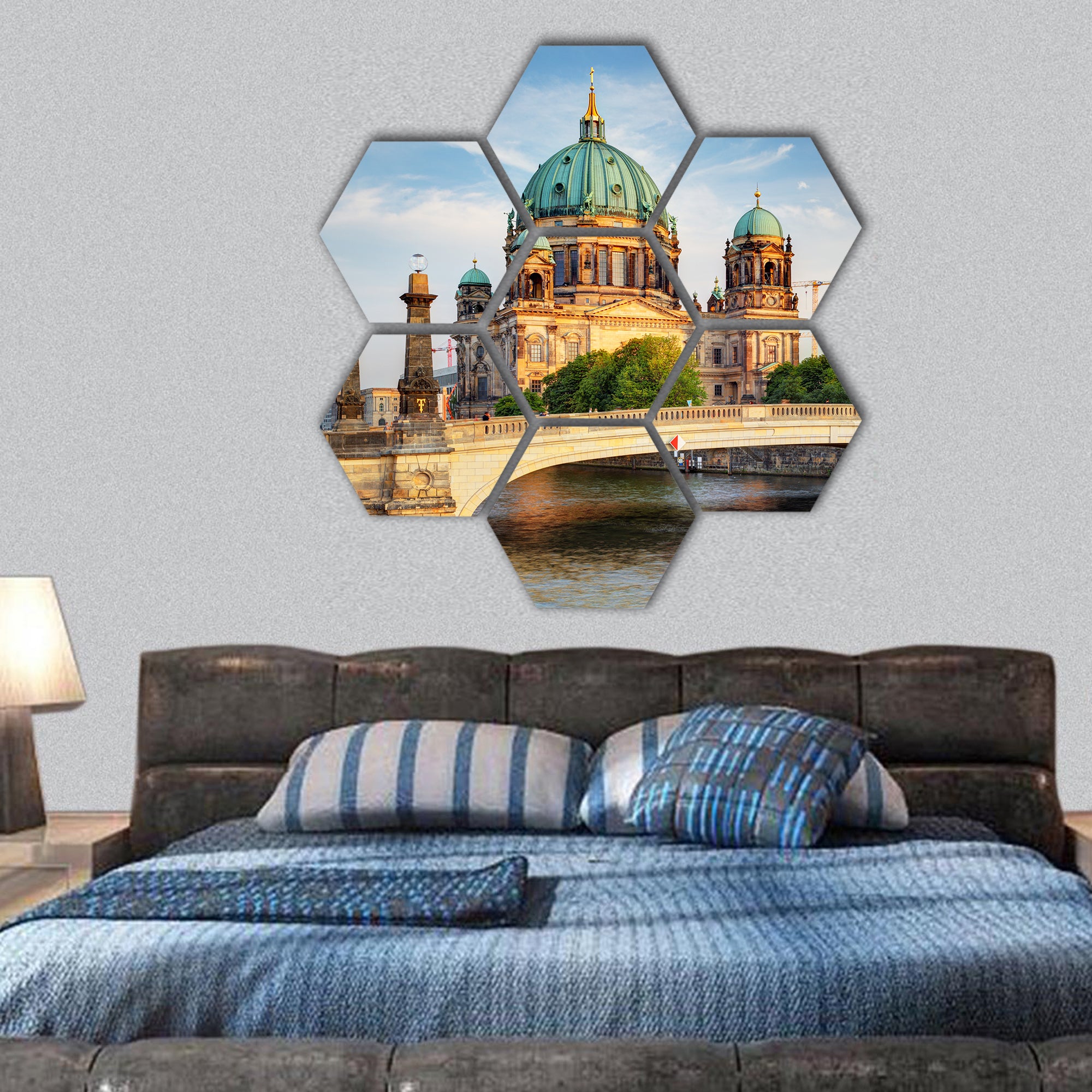 Berlin cathedral, Berliner Dom hexagonal canvas wall art