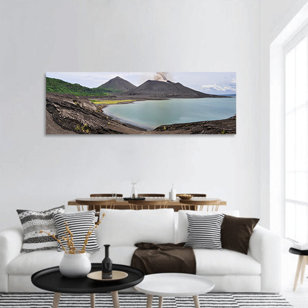 Tavurvur volcano, Papua New Guinea panoramic canvas wall art