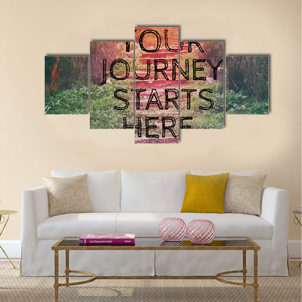 your journey starts here Multi Panel Canvas Wall Art