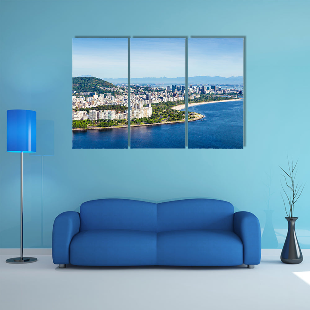 The view of Rio de Janeiro, Brazil Multi Panel Canvas Wall Art