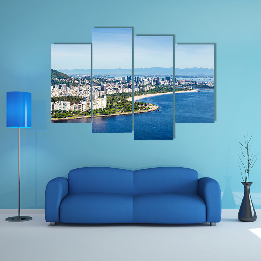 The view of Rio de Janeiro, Brazil Multi Panel Canvas Wall Art