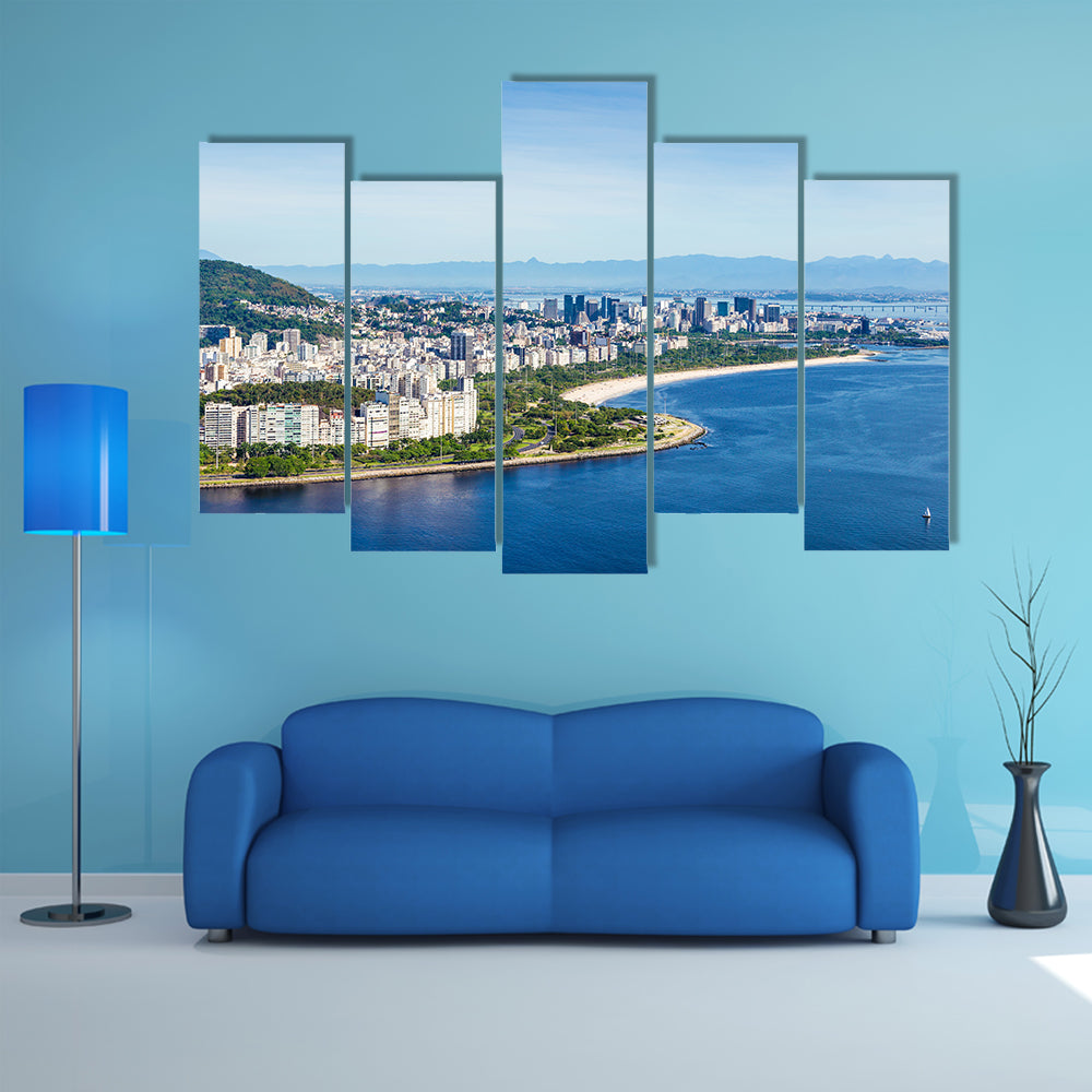 The view of Rio de Janeiro, Brazil Multi Panel Canvas Wall Art