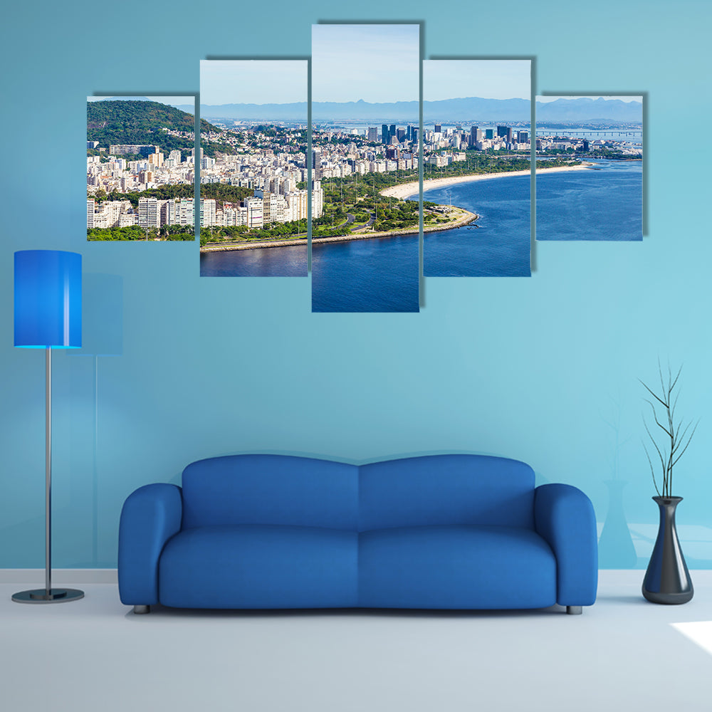 The view of Rio de Janeiro, Brazil Multi Panel Canvas Wall Art