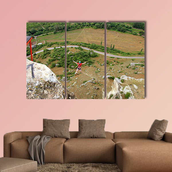 Rope jumping Multi panel canvas wall art