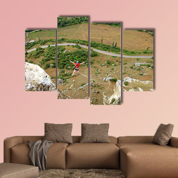 Rope jumping Multi panel canvas wall art