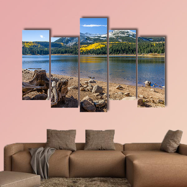 Lost Lake along the Kebler Pass in the Gunnison National Forest, Colorado multi panel canvas wall art
