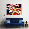 Clinking Glasses with Alcohol and toasting, Party Multi Canvas Print Wall Art