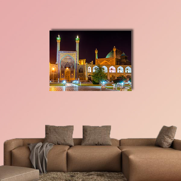 View of Shah (Imam) Mosque in Isfahan in Iran multi panel canvas wall art
