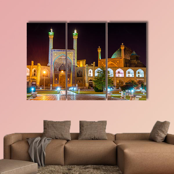 View of Shah (Imam) Mosque in Isfahan in Iran multi panel canvas wall art