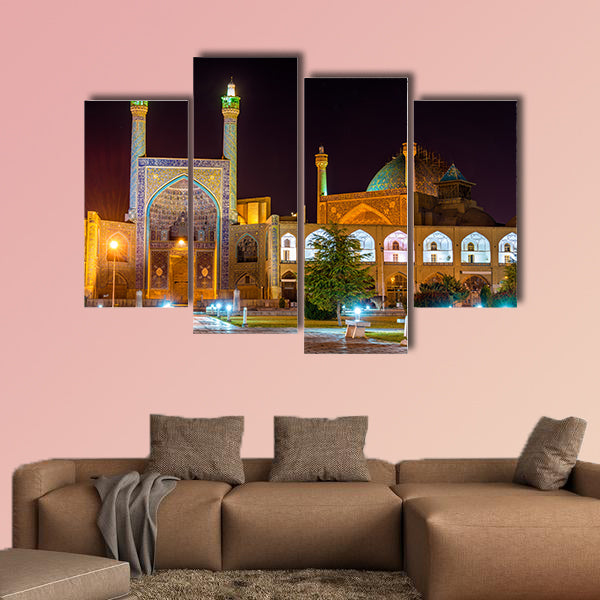 View of Shah (Imam) Mosque in Isfahan in Iran multi panel canvas wall art
