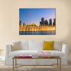 Choreographed Dubai Fountain in the evening  multi panel canvas wall art