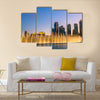 Choreographed Dubai Fountain in the evening  multi panel canvas wall art