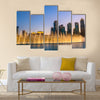 Choreographed Dubai Fountain in the evening  multi panel canvas wall art