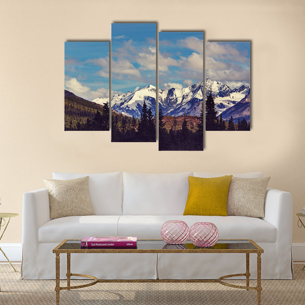 Mountains in Alaska, United States multi panel canvas wall art