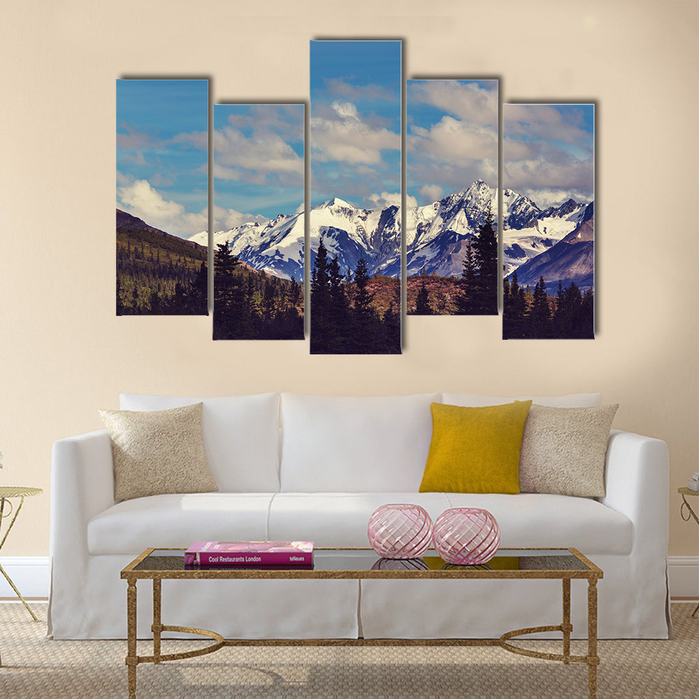 Mountains in Alaska, United States multi panel canvas wall art