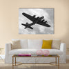 World War II era heavy bomber on a mission Multi Panel Canvas Wall Art