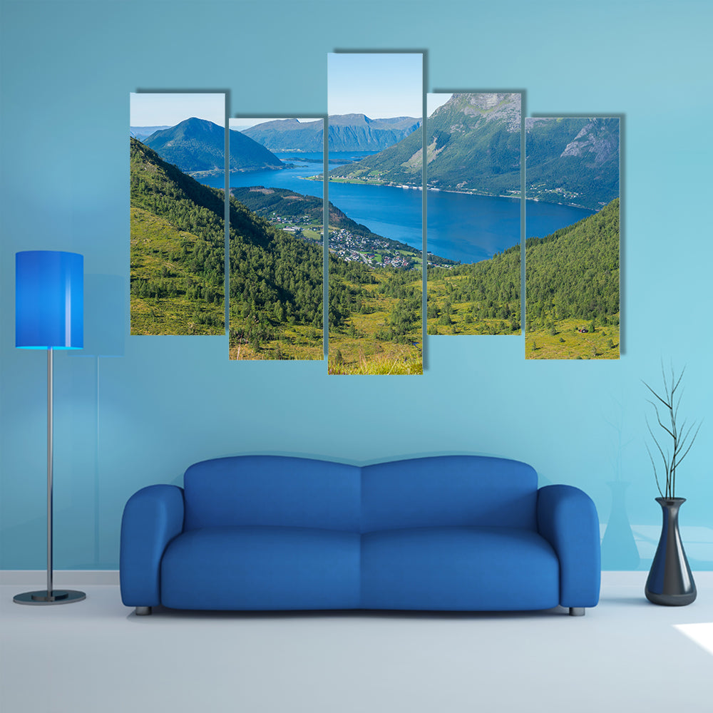 View of rsta, Norway multi panel canvas wall art