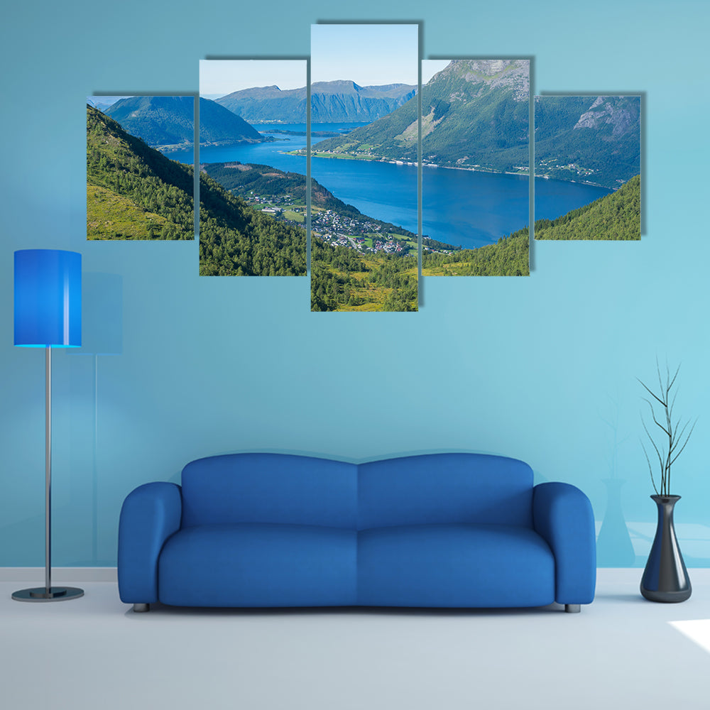 View of rsta, Norway multi panel canvas wall art