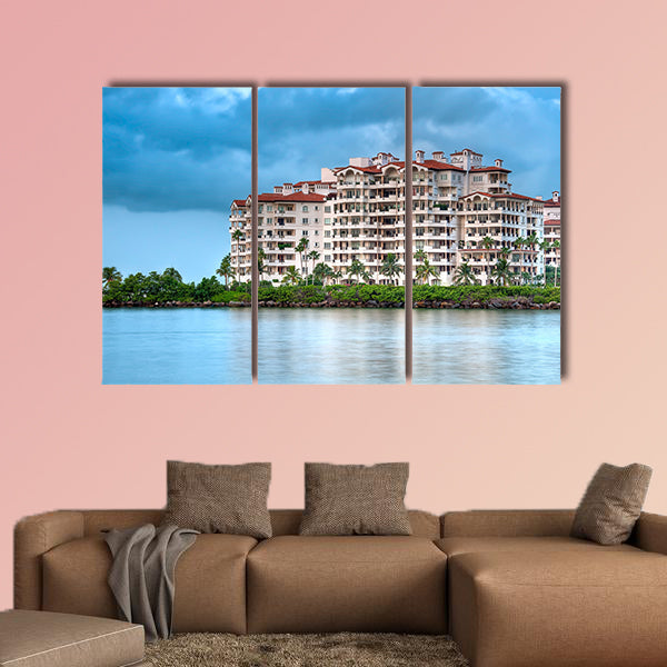 View of apartments in Fisher Island, a very exclusive enclave wall art