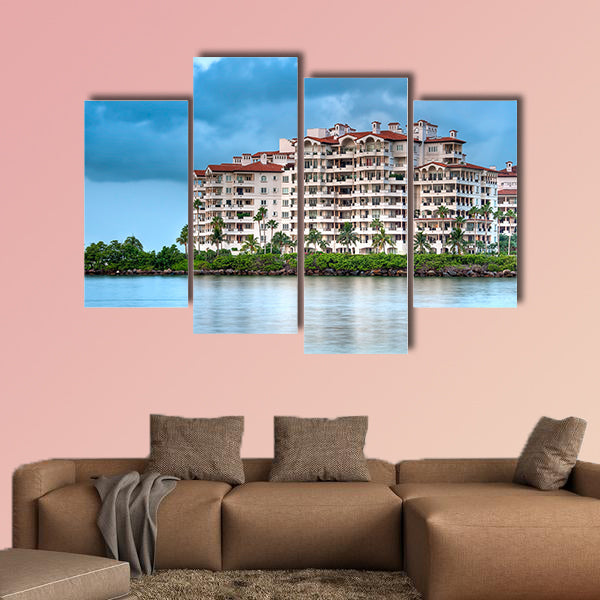 View of apartments in Fisher Island, a very exclusive enclave wall art
