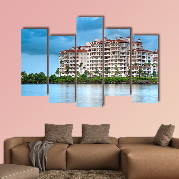 View of apartments in Fisher Island, a very exclusive enclave wall art
