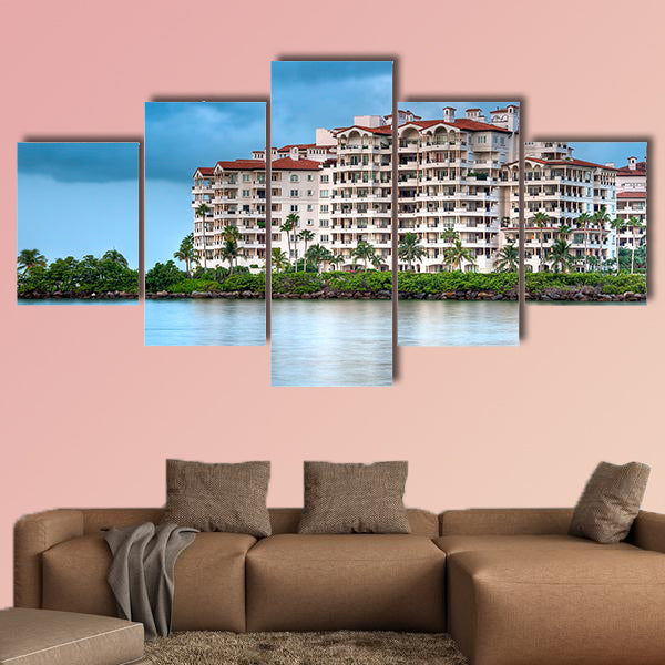View of apartments in Fisher Island, a very exclusive enclave wall art