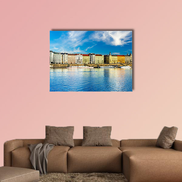 Prague, The Dancing house, Czech Republic multi panel canvas wall art