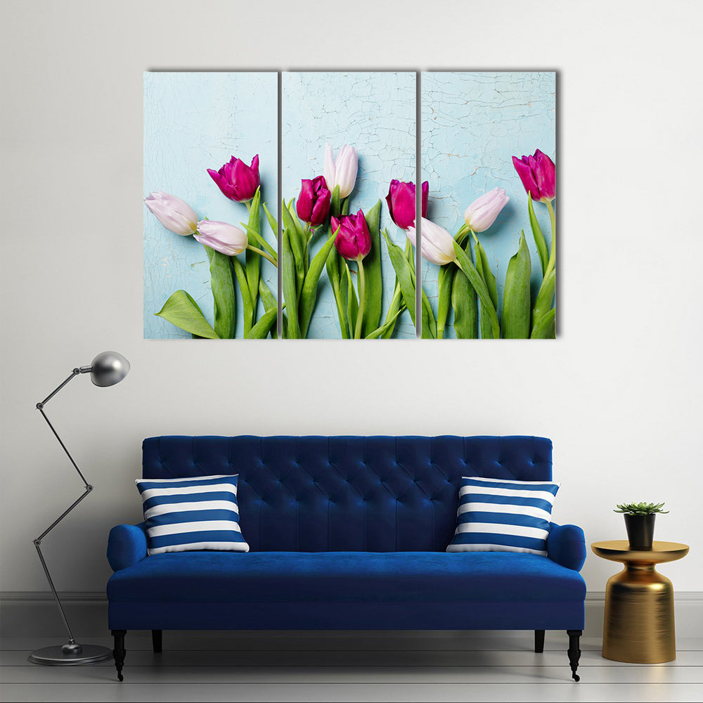 The Background Of Flowers With Contrasting Colors, Multi Panel Canvas Wall Art
