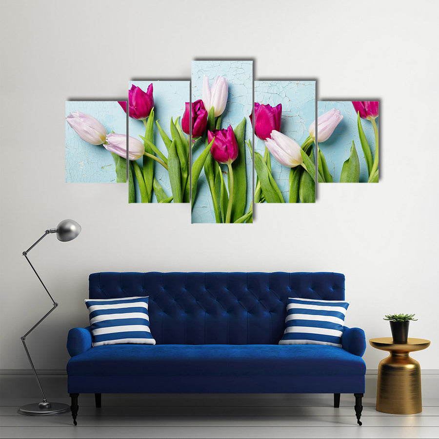 The Background Of Flowers With Contrasting Colors, Multi Panel Canvas Wall Art