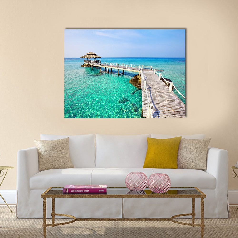 Beautiful paradise tropical beach Multi panel canvas wall art