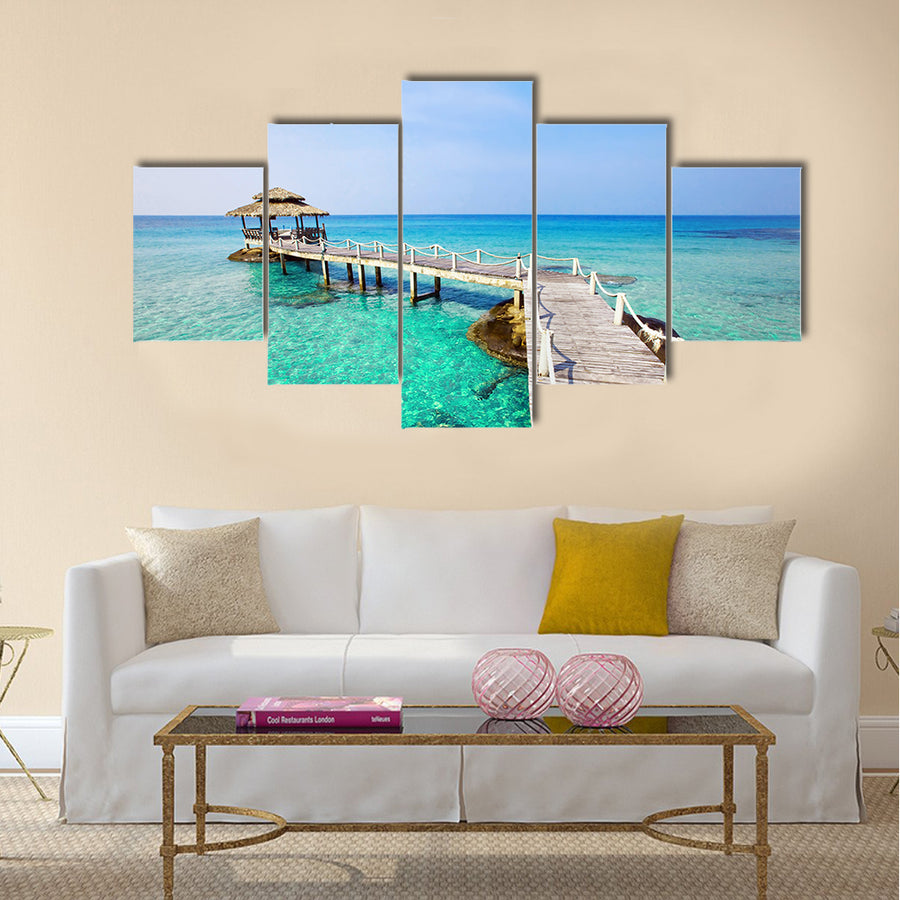 Beautiful paradise tropical beach Multi panel canvas wall art