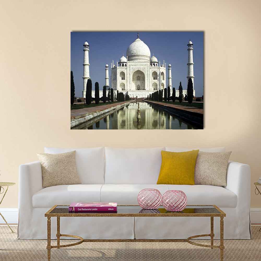 Taj Mahal in the Morning in Uttar Paradesh Multi Panel Canvas Wall Art