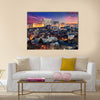 Bucharest Aerial View of Parliament Palace at Sunset Multi panel canvas wall art