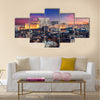 Bucharest Aerial View of Parliament Palace at Sunset Multi panel canvas wall art